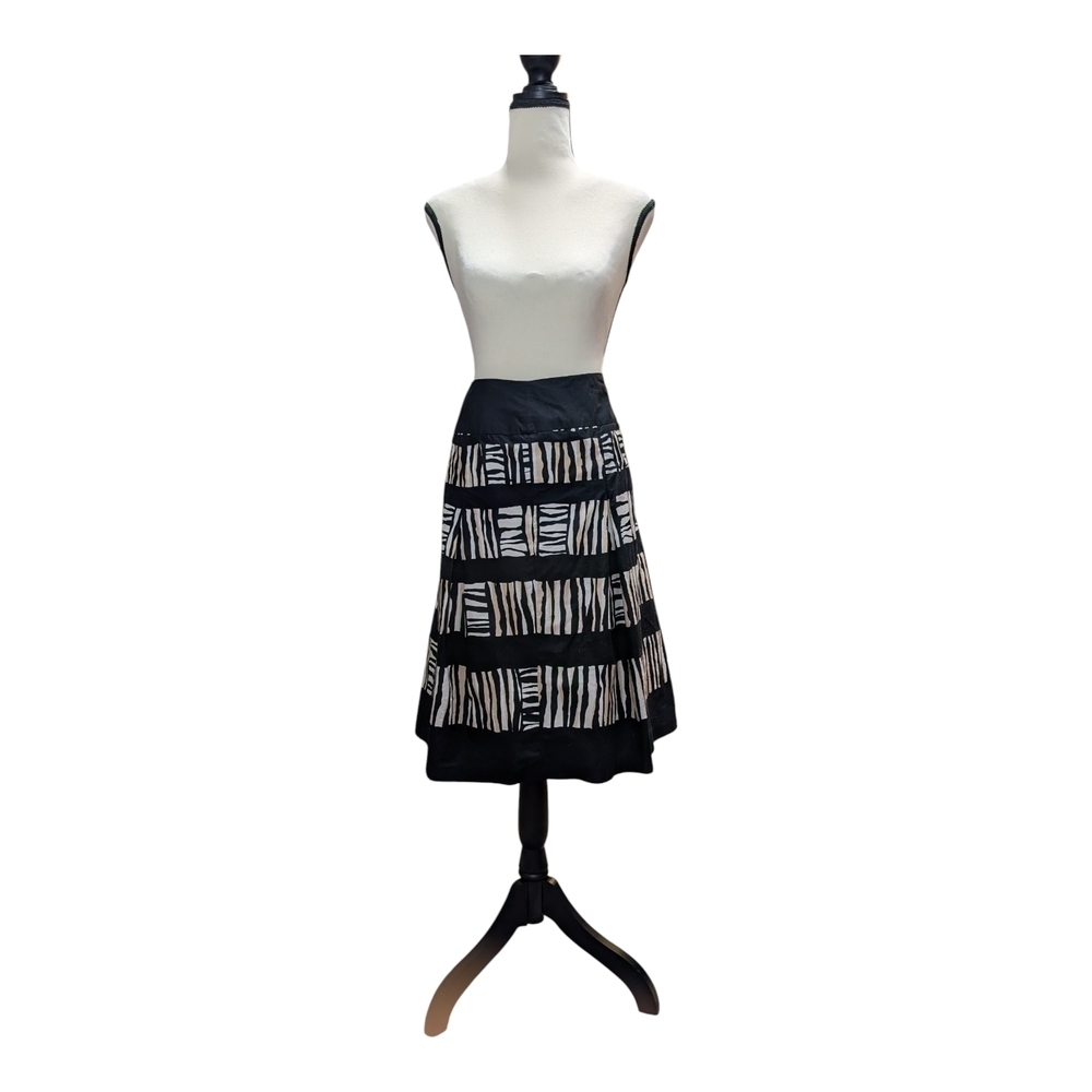 *2 FOR 1* Talbots Black and Multicolor A-Line Skirt - Picture 4 of 8
